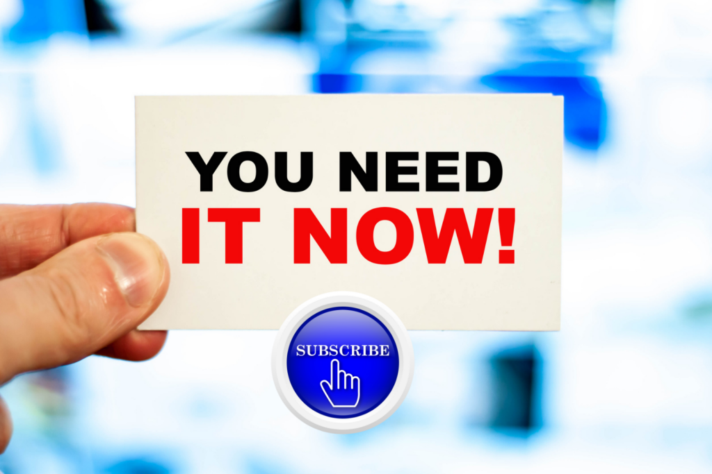 Potrzebujesz tego teraz, subskrybuj.